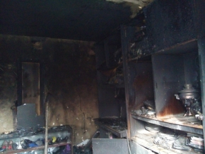 Спасатели ПАСС СК вынесли из горящего дома газовый баллон