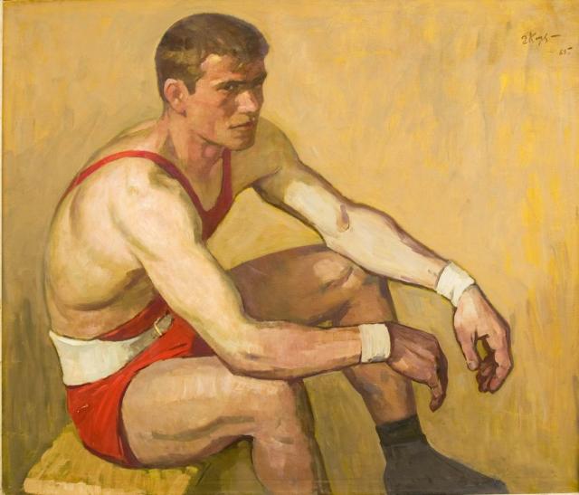 Портрет мастера спорта В. Рыбкина 1965